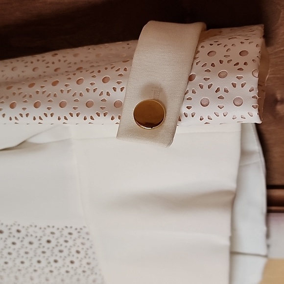 NWT Anne Klein Blazer Jacket size 2 cream color gold button closure - Picture 8 of 17